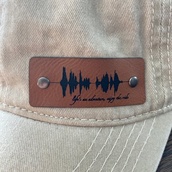 Life's An Adventure, Enjoy The Ride Soundwave Vintage Washed Beige Hat - Picture 3 of 4
